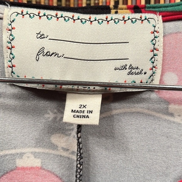 With Love Dercl Nightgown, Size 2X, NWOT, PTP 23”, L39”, 3/4 sleeve, very soft - Picture 6 of 6